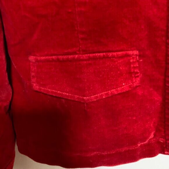 TRIBAL Red Corduroy Women's Blazer Jacket Size 12 - Picture 7 of 13